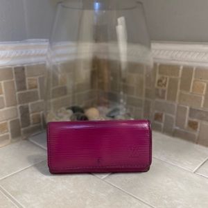 Louis Vuitton Pink Epi 4 Key Holder